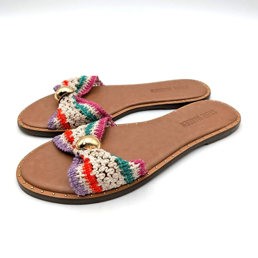 Steve Madden Dipsy Slide Sandals Open Toe Women's Multicolor Size US9.5M EU40